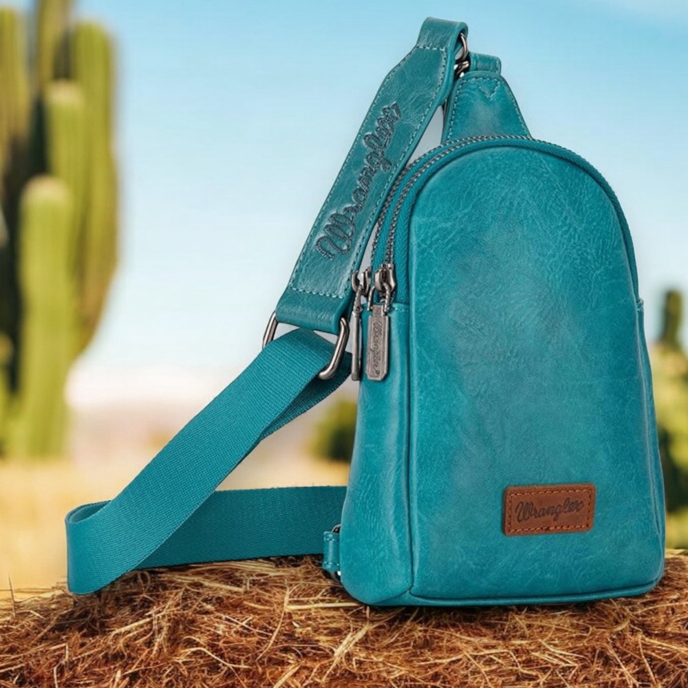 COPY - Wrangler Turquoise Leather Shoulder Sling Bag